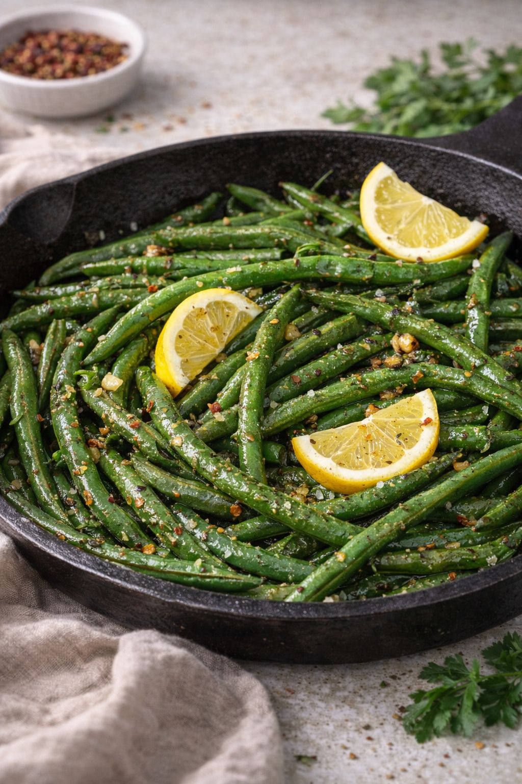 Lemon Garlic Green Beans